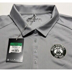 Milwaukee Bucks Nike NBA Golf Polo Grey Basketball 725582 Women's XL NWT New
